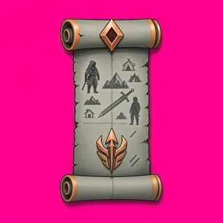 quest scroll, plain design