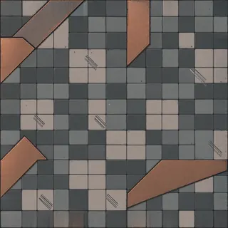 weathered dusty tiled floor