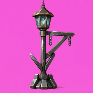 damaged lantern post
