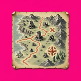 treasure map, plain design