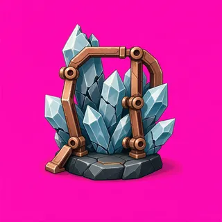 damaged crystal cluster
