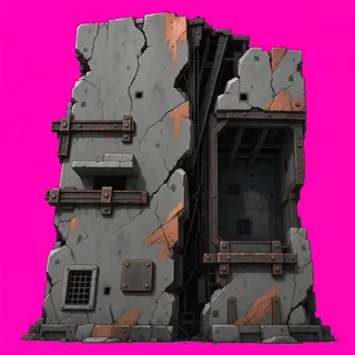 cliff face, damaged