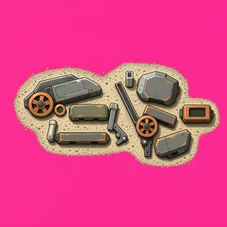 sand scatter, dense arrangement