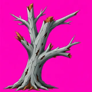 damaged standing tree