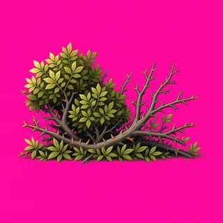 damaged low bush