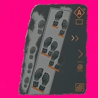 footprints, sparse arrangement