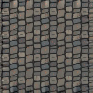 damaged worn cobbles