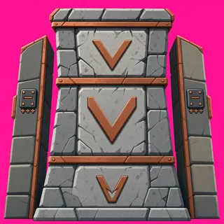 wall isolated pillar, intact