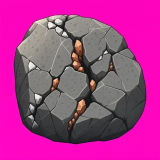 damaged large boulder