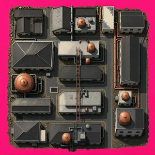 scattered grit, dense arrangement