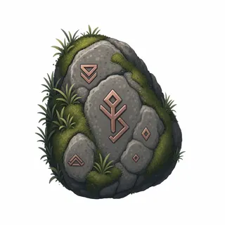 overgrown small rock