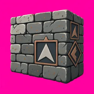 weathered stone wall section