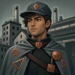 original adult merchant, calm expression