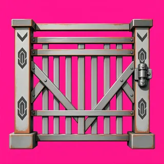 fence gate closed, intact