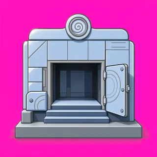 door open, intact