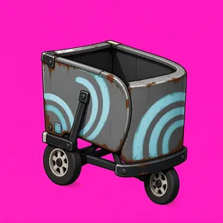 damaged abandoned cart