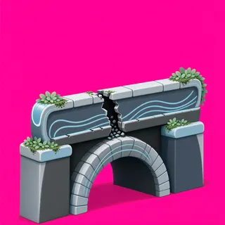damaged small bridge
