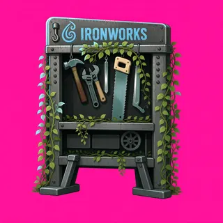 overgrown tool rack