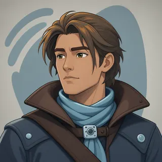 original adult explorer, calm expression