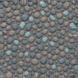 dust-covered river pebbles
