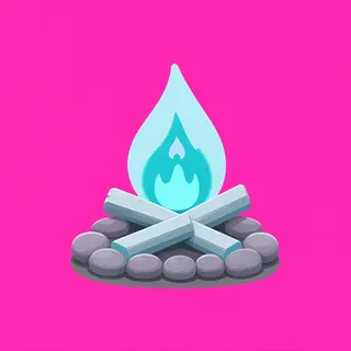 campfire, plain design