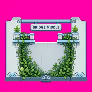 bridge middle, overgrown