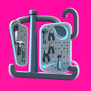 frosted tool rack