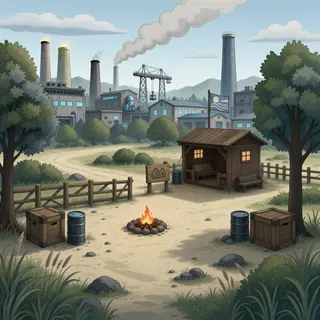 quiet camp at daylight