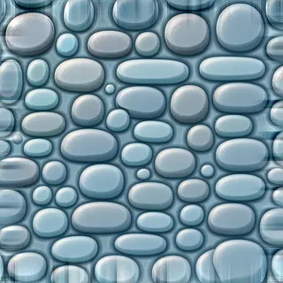 frosted river pebbles
