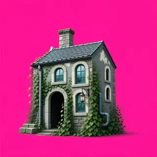 overgrown small dwelling