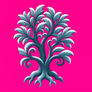 frosted tall shrub