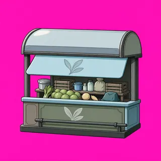 clean market stall