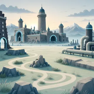 ancient landmark at daybreak