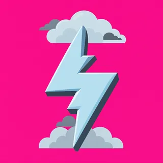 lightning bolt, rare accent design