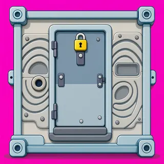 door locked, intact