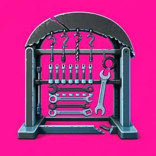 damaged tool rack