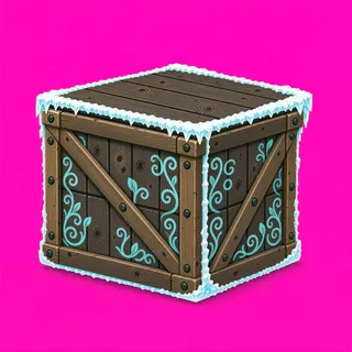 frosted wooden crate