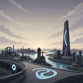 border overlook at dusk