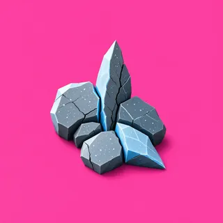 damaged small rock