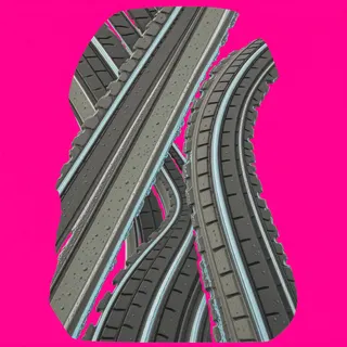 wheel tracks, irregular arrangement