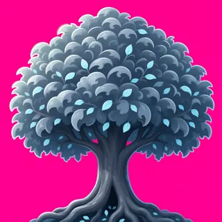 overgrown standing tree