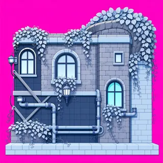 cliff corner, overgrown