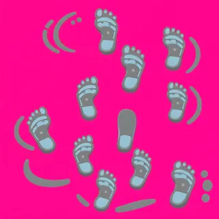 footprints, sparse arrangement