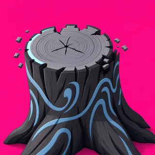 damaged tree stump