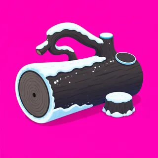frosted fallen log