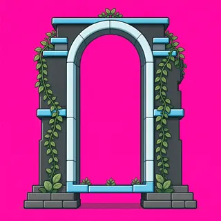 support arch, overgrown