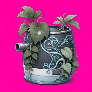 overgrown barrel