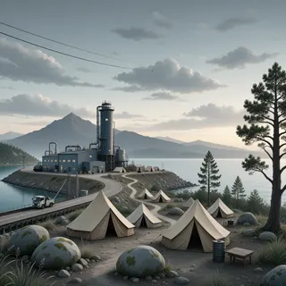 quiet camp at daybreak