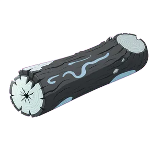 damaged fallen log