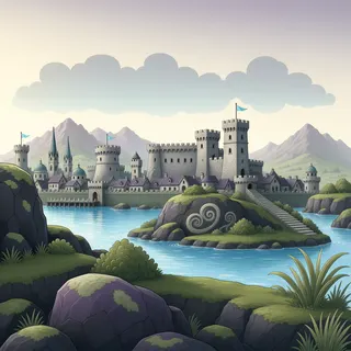 distant stronghold at daylight